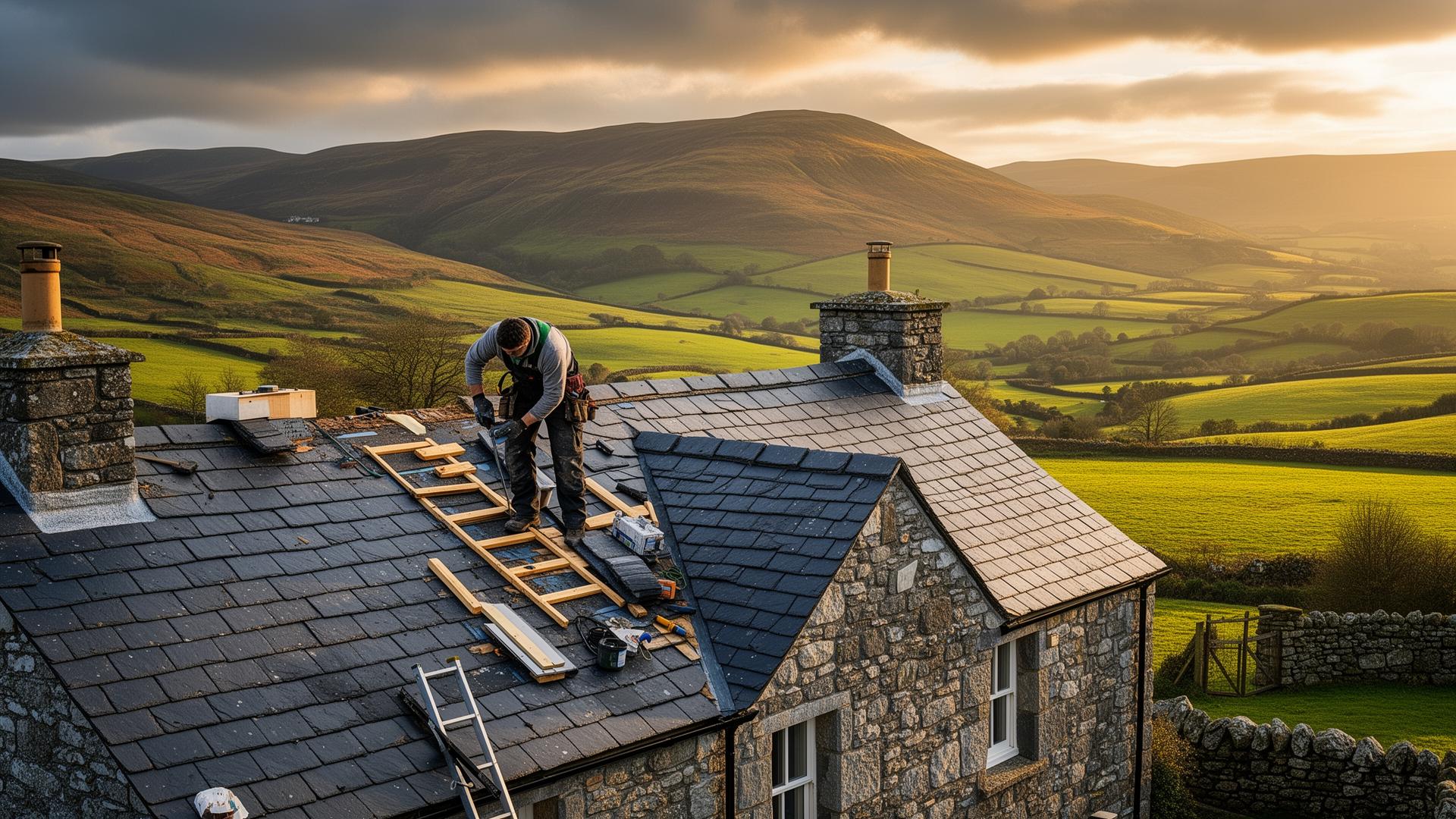 Professional roofing work in North Wales